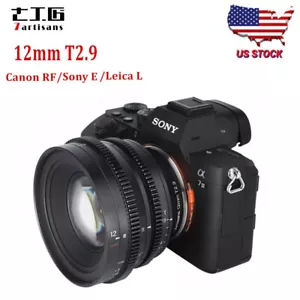 Lente de cine súper gran angular US 7Artisans 12 mm T2.9 para montaje Sony E Canon RF L - Imagen 1 de 10