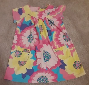 Carter's Little Girls' Size 4 Colorful Floral Dress 100% Cotton - Picture 1 of 5