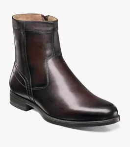 Florsheim Men's Midtown Brown Plain Toe Zipper Boots - 12140-200 Stock - Picture 1 of 3