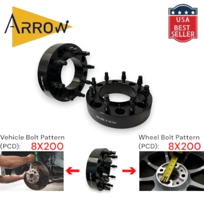 2 Wheel Spacers 8x200 TO 8X200 2"Thick Fit RAM 3500 TRADESMAN DUALLY 2019-2026 - Image 1 of 3