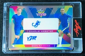 2022 Leaf Vivid Dual Auto Gray Charlie Webster Dion Rankine Chelsea 6/7 - Picture 1 of 2