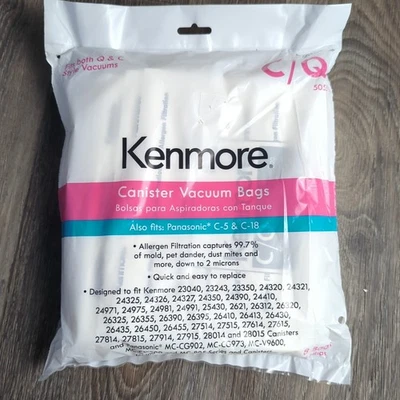 Nuevo paquete de 8 bolsas para aspiradora Kenmore C/Q 5055 - NUEVO - SELLADO Foto 1 de 4