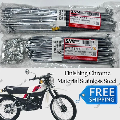 Yamaha Enduro DT DT125 DT175 Wheel Spoke SET Front and Rear 18' 21' CP - Image 1 of 4