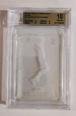 🔥2019-20 Panini Absolute Memorabilia Glass Giannis Antetokounmpo #3 BGS 10🔥 - Image 1 of 2