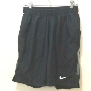 Nike Boys Dri Fit Shorts Black/White Stripe Sz Small - Picture 1 of 5