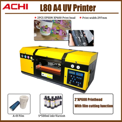 30cm A3 UV DTF Sticker Printer Dual Epson XP600 +UV DTF ink For Glass Gift Box - Image 1 of 4