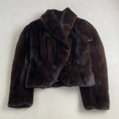 Abrigo de piel Kenzo hermoso de piel suave KENZO BLACKGLAMA dobladillo redondo ultra raro W4604 Foto 1 de 4