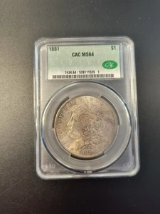 1881 MS64 Morgan dollaro d'argento CACG - Foto 1 di 4