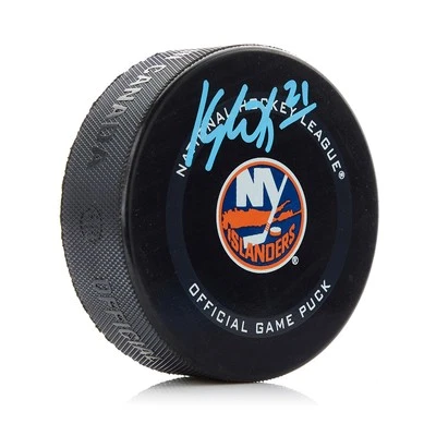Disco de juego oficial firmado por Kyle Okposo New York Islanders Foto 1 de 2