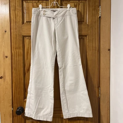 Vintage 90s Abercrombie & Fitch Y2K Low Rise Bootcut Pants Khaki Chino Women 4 - Image 1 of 4