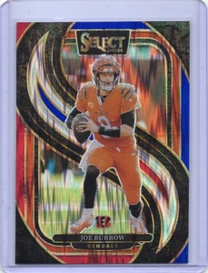 2024-25 Panini Select Red&Blue Shock Prizm Premier Level Joe Burrow #127 Bengals - Picture 1 of 2