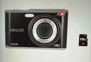 Minolta MND23 fotocamera digitale 48 MP UHD 4K - messa a fuoco automatica compatta punta e scatta - Foto 1 di 2