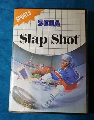 1990 Sega Master System Slap Shot CIB Complete Blue Label Variant Tested VG - Image 1 of 4