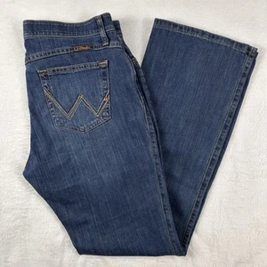 Jeans bambino Wrangler Q donna 11/12 x 32 blu bootcut lavaggio medio denim elasticizzato - Foto 1 di 11