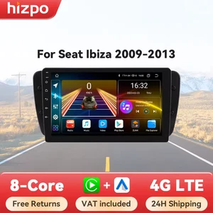 Hizpo 9" Autoradio Android 13 CarPlay GPS 4G Seat Ibiza 6J 2009-2013 2+32GB - Imagen 1 de 7