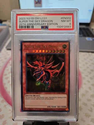 2023 Yu-Gi-Oh! LCO1 25th Anniversary Slifer The Sky Dragon PSA 8 - Image 1 of 2