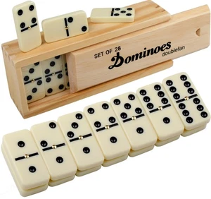 Dominos Set for Adults, Double 6 Domino Game, Double Six Standard Domino with... - Picture 1 of 8