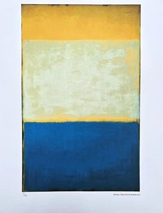 MARK ROTHKO - No. 16 – yellow, white, blue over yellow - signed, 21/200, 50x65cm - Picture 1 of 5