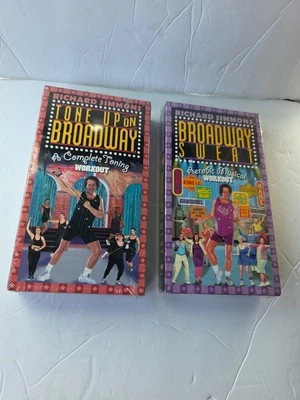 RICHARD SIMMONS Videos Tone Up On Broadway Sweat Aerobic VHS Set of 2 NEW SEALED - Image 1 of 4
