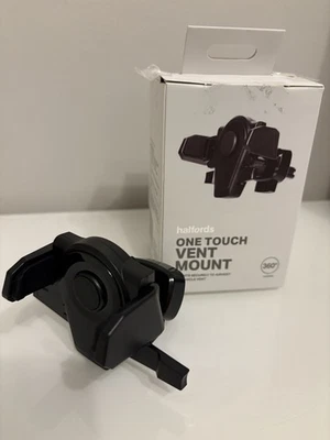 Halfords Universal Car/Van One Touch Vent Mount Phone Holder Black NIB - Image 1 of 4