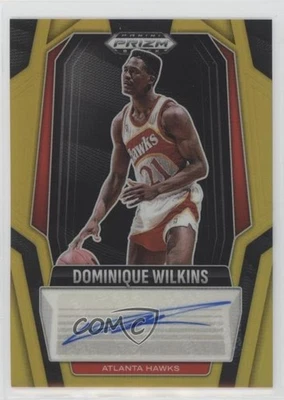 Panini Prizm Black Signatures Gold 2024 7/10 Dominique Wilkins #SIG-WIL Auto Salón de la fama Foto 1 de 3