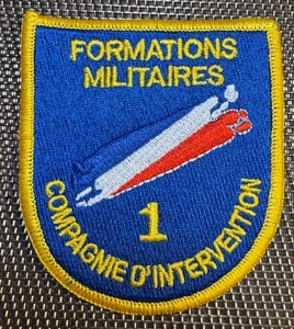 ECUSSON PATCH FORMATIONS MILITAIRES 1ere COMPAGNIE D’INTERVENTION  (ECU 89) - Picture 1 of 2