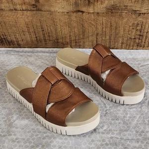 Ilse Jacobsen Bronze Colour Women's Platform Slip On Sandals. Size 8.5/39 EU - Bild 1 von 8