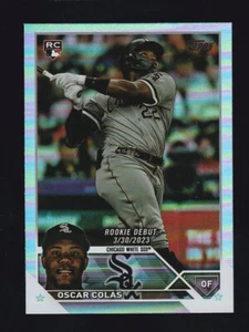 2023 Topps Update Series #US205 OSCAR COLAS RD Rookie Debut RAINBOW FOIL - Picture 1 of 2
