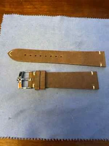 Authentisches Omega 19 mm-16 mm braunes Lederarmband CUZ006677 & Dornschließe STZ006410 - Bild 1 von 4