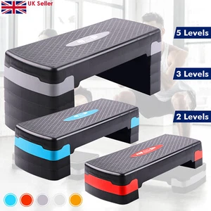 Aerobic Stepper Adjustable Height 2-3-5 Levels Exercise Stepper for Home Yoga - Picture 1 of 47