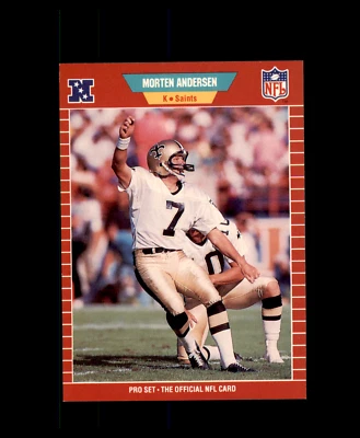1989 Pro Set #261 Morten Andersen New Orleans Saints Michigan State - Image 1 of 2