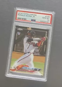 2018 Topps Chrom Ronald Acuna Jr. #193 Rookie RC PSA 10 - Bild 1 von 4