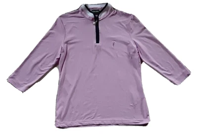 GOLFINO Womens Tech Top with 1/4  Zip 3/4 Sleeves Lilac Polyamide US-10 (M/ L) - Image 1 of 4