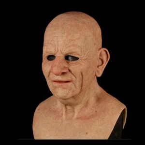 Old Man Mask Latex Halloween Cosplay Party Realistic Full Face Masks Headgear US - Picture 1 of 12
