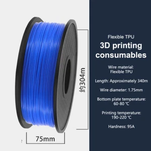 TPU 3D Drucker Filament 1,75mm 1KG DIY Kunststoff Druck Filament Gummi Mate - Afbeelding 1 van 20