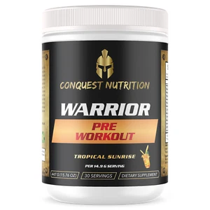 Conquest Nutrition Warrior Pre-Entrenamiento Sabor Tropical Sunrise - 30 Porciones - Imagen 1 de 2