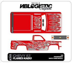 '83 CHEVY SILVERADO Custom WaterSlide Decal for hot wheels 1/64 132 - Picture 1 of 4