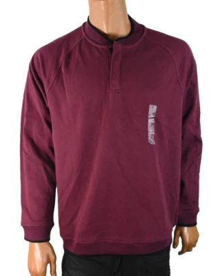 Sudadera Alfani Henley Para Hombre Nueva XL Roja Borgoña Mangas Largas Foto 1 de 4