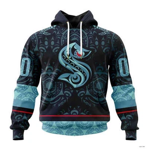 Seattle Kraken Special Indigenous People Night Design Hoodie Personalized - Picture 1 of 13