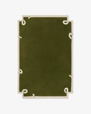 The Giancarlo Valle KN Tufted Green rug woolen Area Rug Hand tufted For Any Room - Image 1 of 4