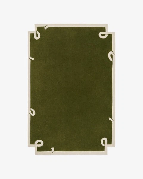 The Giancarlo Valle KN Tufted Green rug woolen Area Rug Hand tufted For Any Room - Image 1 of 4