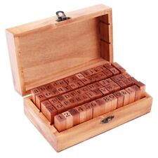 Wooden Rubber StaBox - Vintage -Diary Briefmarken 70 Stueck Anzahl StaBuchs9902
