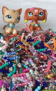 Littlest Pet Shop RANDOM Lot of 6 Custom Collars Necklaces Accessories - Picture 1 of 7