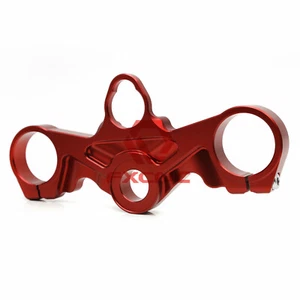 For GSXR-1000 2005-2006 FXCNC CNC Upper Front Top Triple Tree Clamp Billet Red - Picture 1 of 11