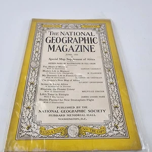 National Geographic Magazine June 1935 No  Insert - Imagen 1 de 3
