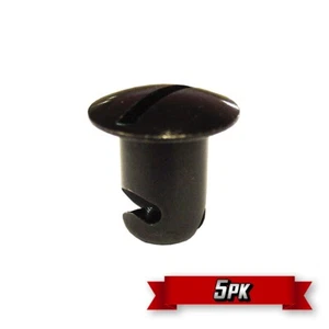 Botón Dzus, Cabeza Ovalada Ranurada, Empuñadura 7/16" x 0.500", Aluminio, Negro {5pk} - Imagen 1 de 3