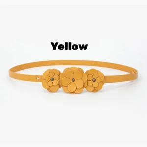 Women Real Leather Waist Belt Fashion Flower Buckle Dresses Coats Waistband - Picture 1 of 28