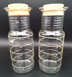 Set Vintage Pyrex 8014 1,5L 40oz 1 1/2 QT Klarwasser Saft Karaffe + Deckel - Bild 1 von 8