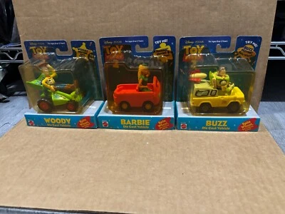 Toy Story 2 Barbie Woody & Buzz Lightyear 3 veículos de metal fundido Mattel lacrado na caixa - Imagem 1 de 4