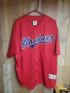 Vintage New York Yankees True Fan MLB Baseball rot Trikot Größe XL 2002 - Bild 1 von 4